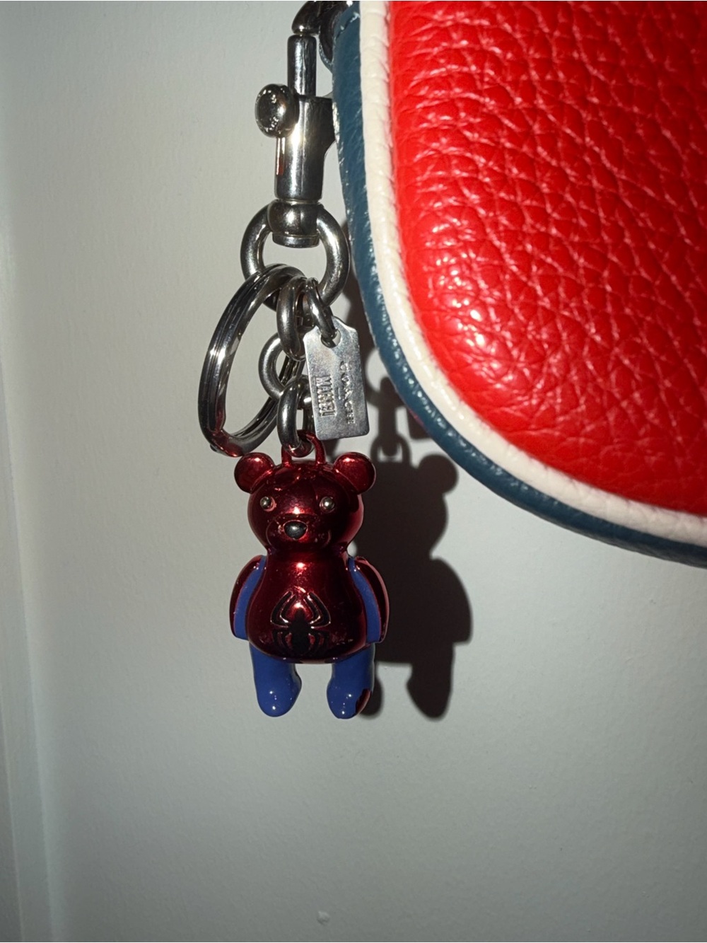 Coach Red and Blue Spider-Man Leather Crossbody - Picture 4 of 6